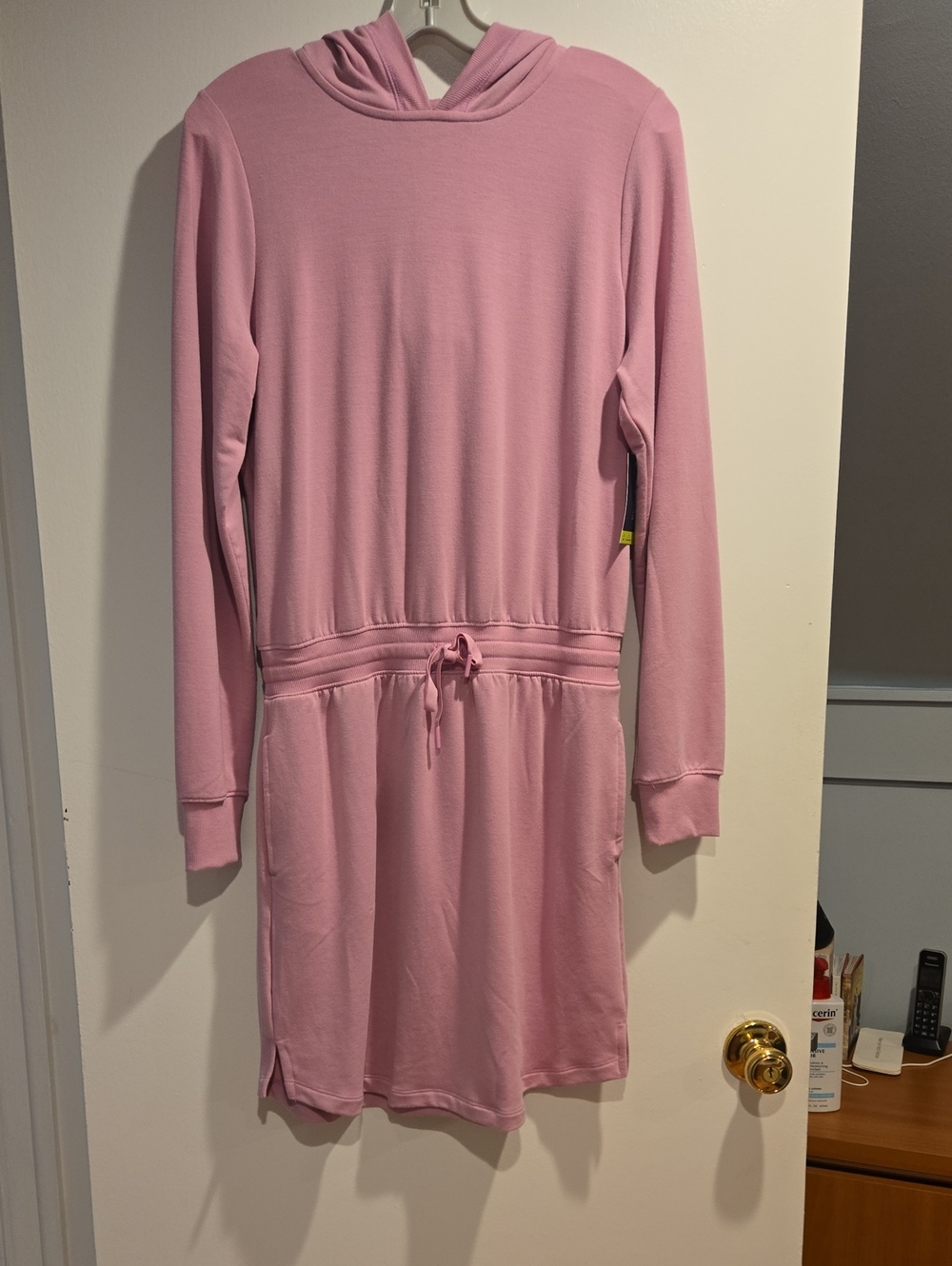 Kohl's Pink Hooded Drawstring Casual Dress
